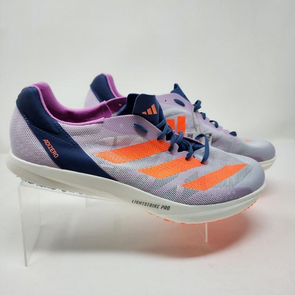 Adidas Track & Field Shoes Mens 11 Purple Adizero Avanti TYO 3 Stripes Mesh - Picture 3 of 8